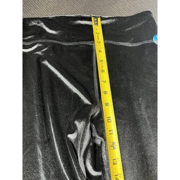 PINK Leggings Womens Large Velvet Ultimate‎ Victoria's Secret Black High Waisted - Picture 3 of 7